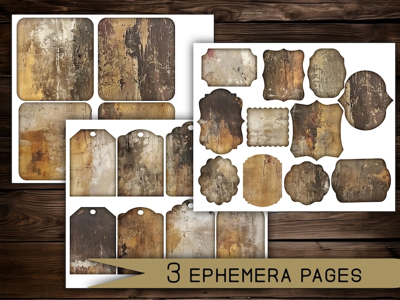 Vintage Folio Kit Printable Junk Journal Kit Neutral Ephemera Vintage ...