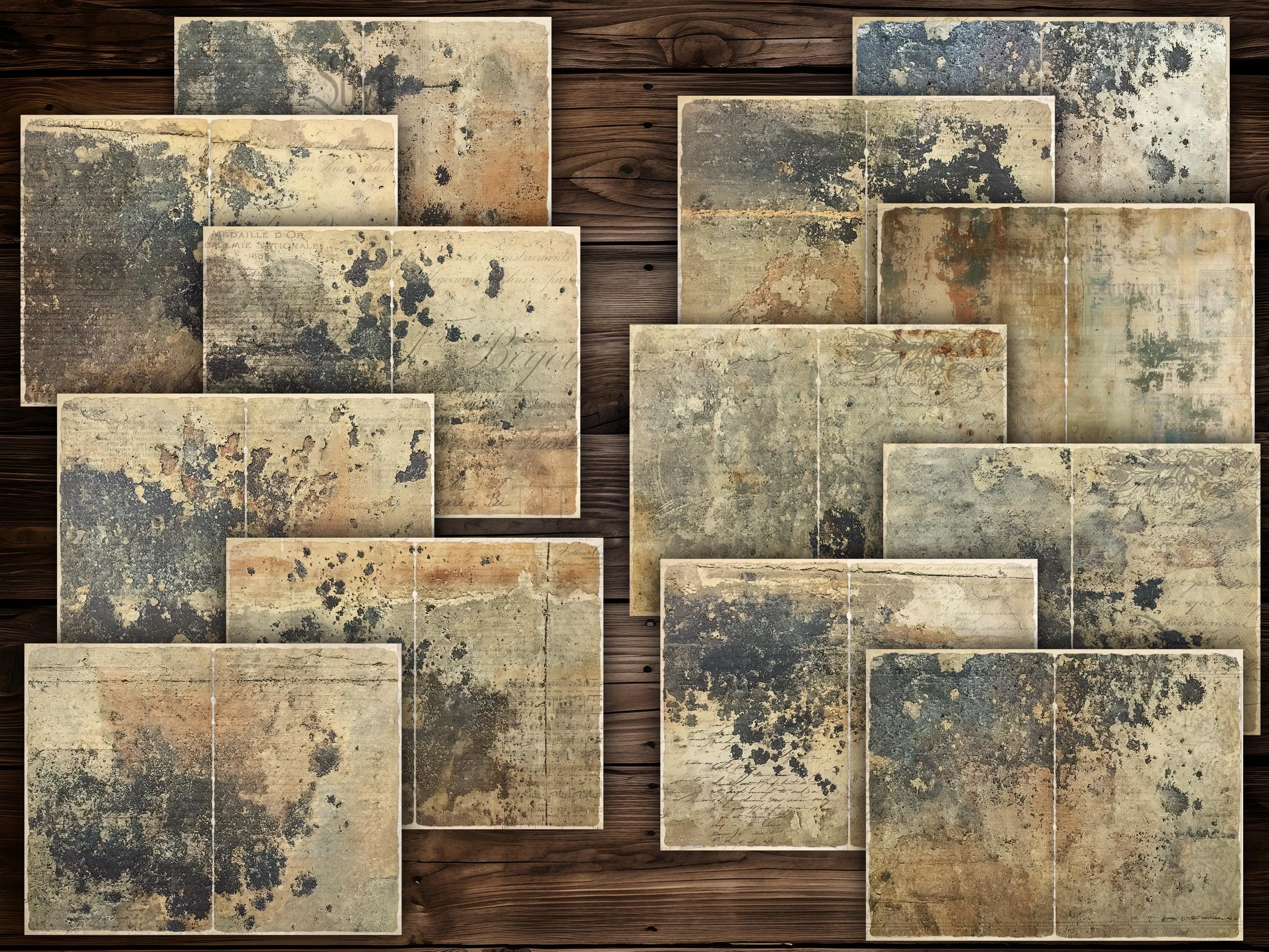 Distressed Junk Journal Pages Vintage Kit Printable Ephemera Pack ...