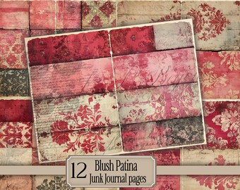 Junk Journal page Vintage craft paper pack Digital Download Mixed Media Supply junkjournal kit Scrapbook Ephemera collage print DIY Texture
