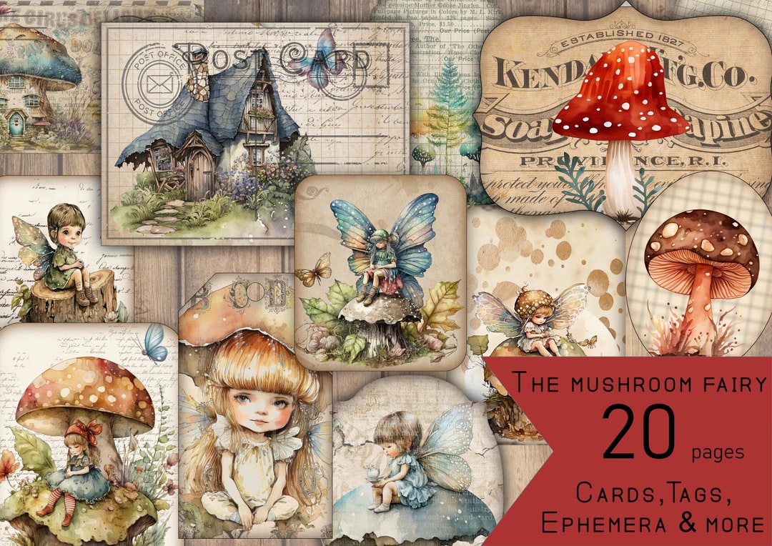Ephemera Junk Journal Fairy Printable Vintage Art Junk Journal Digital ...