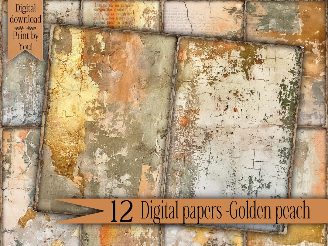 Junk Journal Page Vintage Craft Paper Pack Digital Download Mixed Media ...
