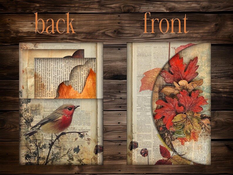 Fall Junk Journal Kit | Autumn Stationery Folio Printable | Vintage ...