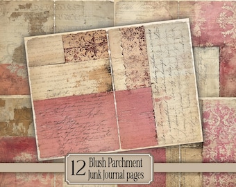 Junk Journal page Vintage craft paper pack Digital Download Mixed Media Supply junkjournal kit Scrapbook Ephemera collage print DIY Texture