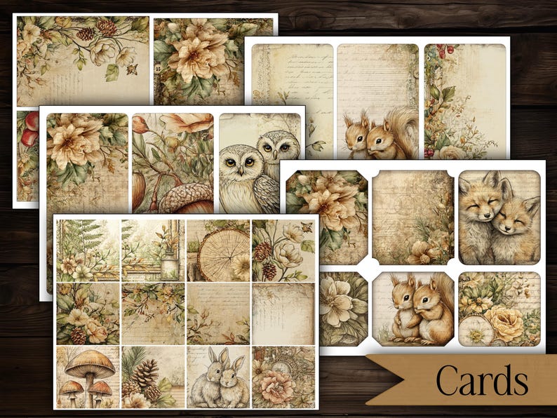 Woodland Junk Journal Kit Printable Woodland Ephemera Pack Forest ...