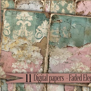 ongewenste dagboekpagina Vintage ambachtelijk papierpakket Digitale download Mixed Media Supply junkjournal kit Scrapbook Ephemera collage print DIY grunge