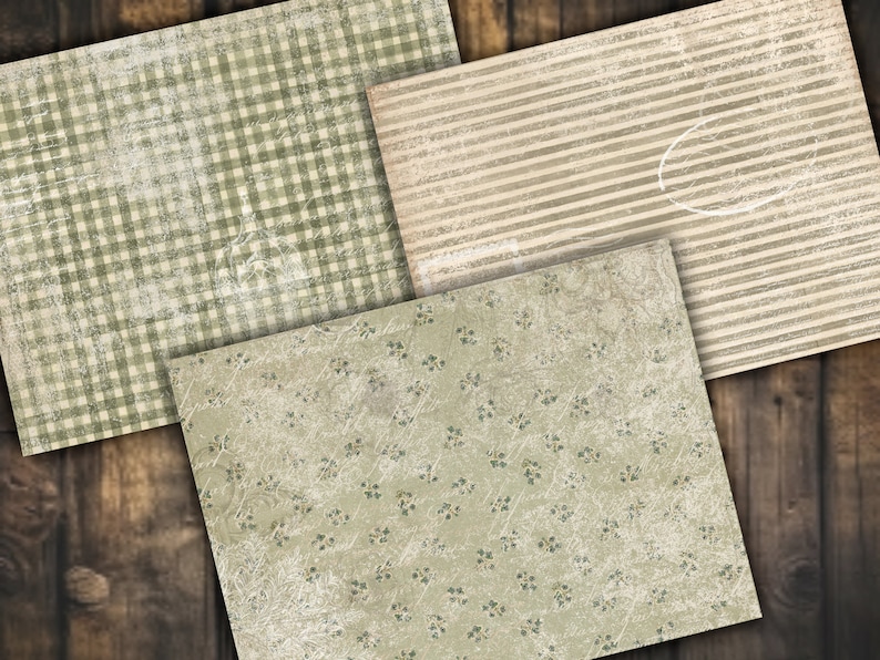 Boho Digital Paper Pack Shabby Chik Junk Journal Scrapbook Kit Collage ...