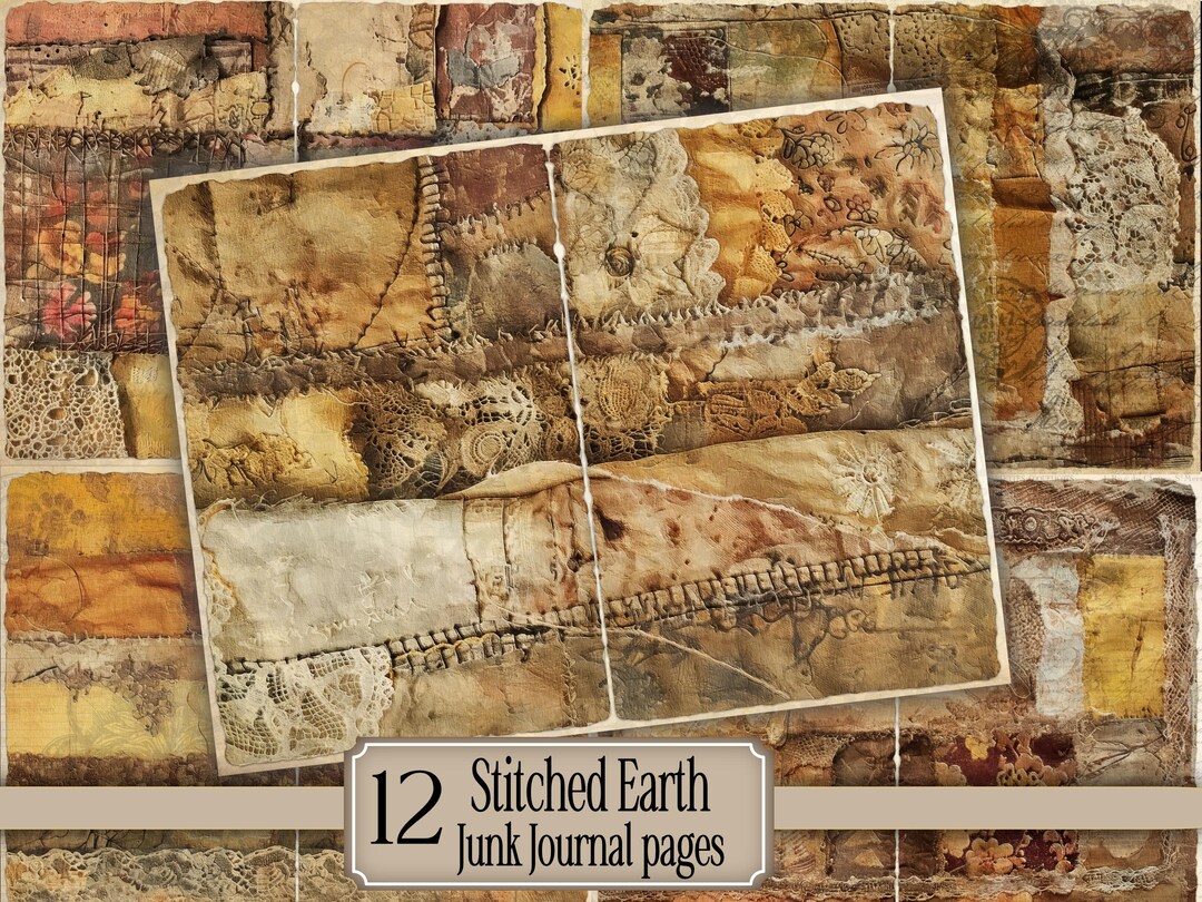 Junk Journal Page Vintage Craft Paper Pack Digital Download Mixed Media ...