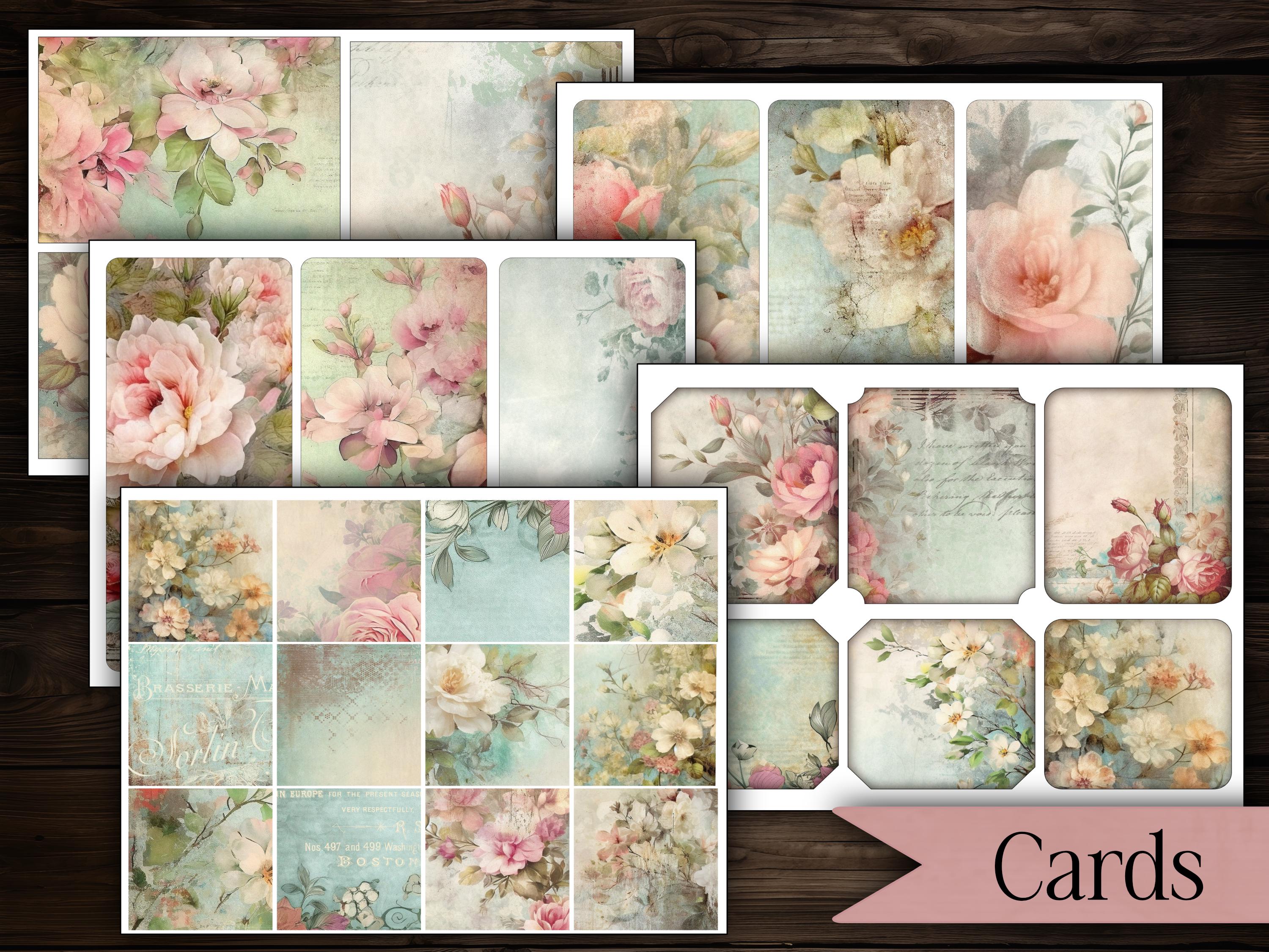 Vintage Floral Ephemera Kit Junk Journal Kit Printable Ephemera Pack ...