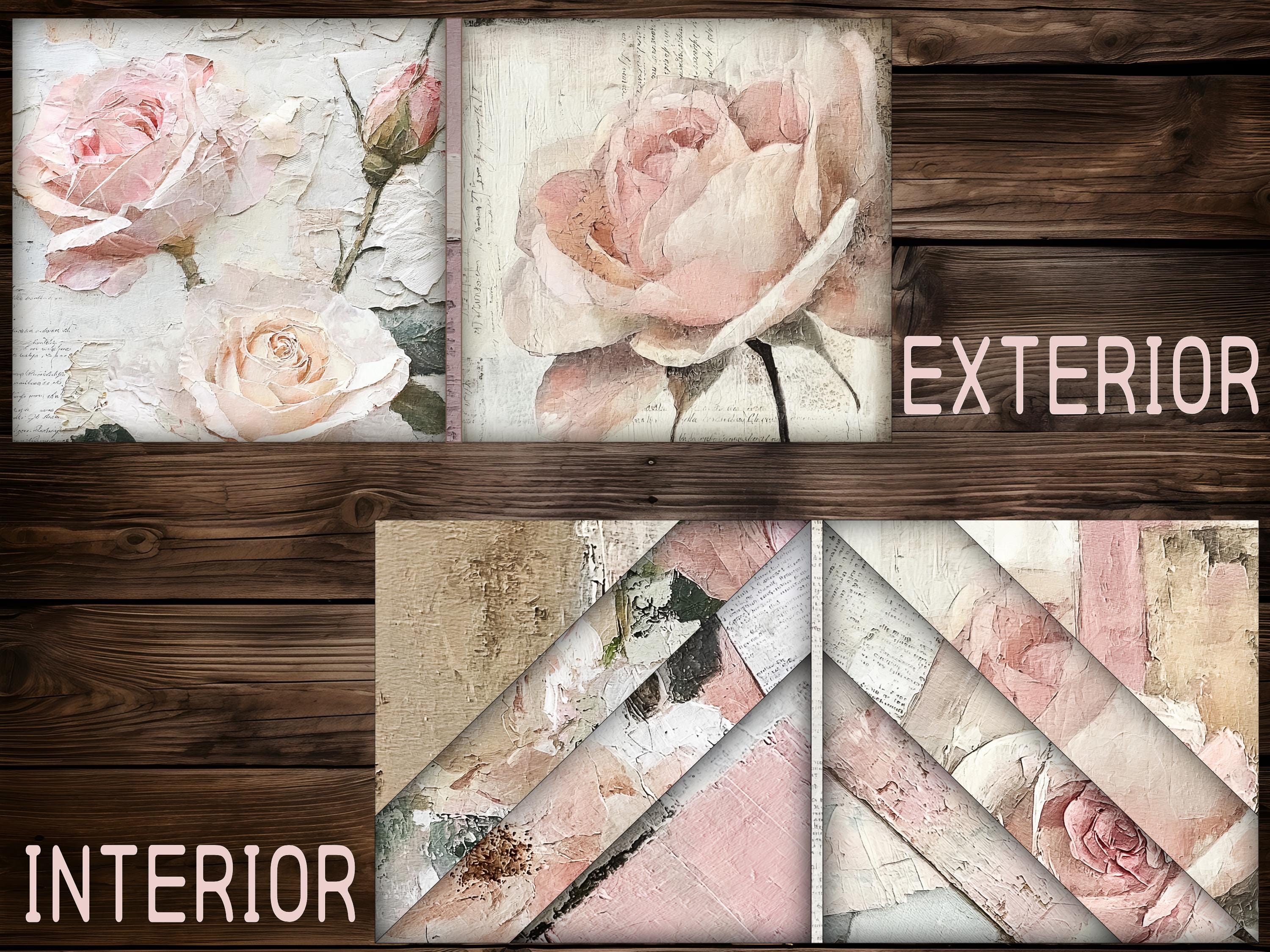 Rose Folio Kit Printable Junk Journal Vintage Rose Ephemera Floral ...