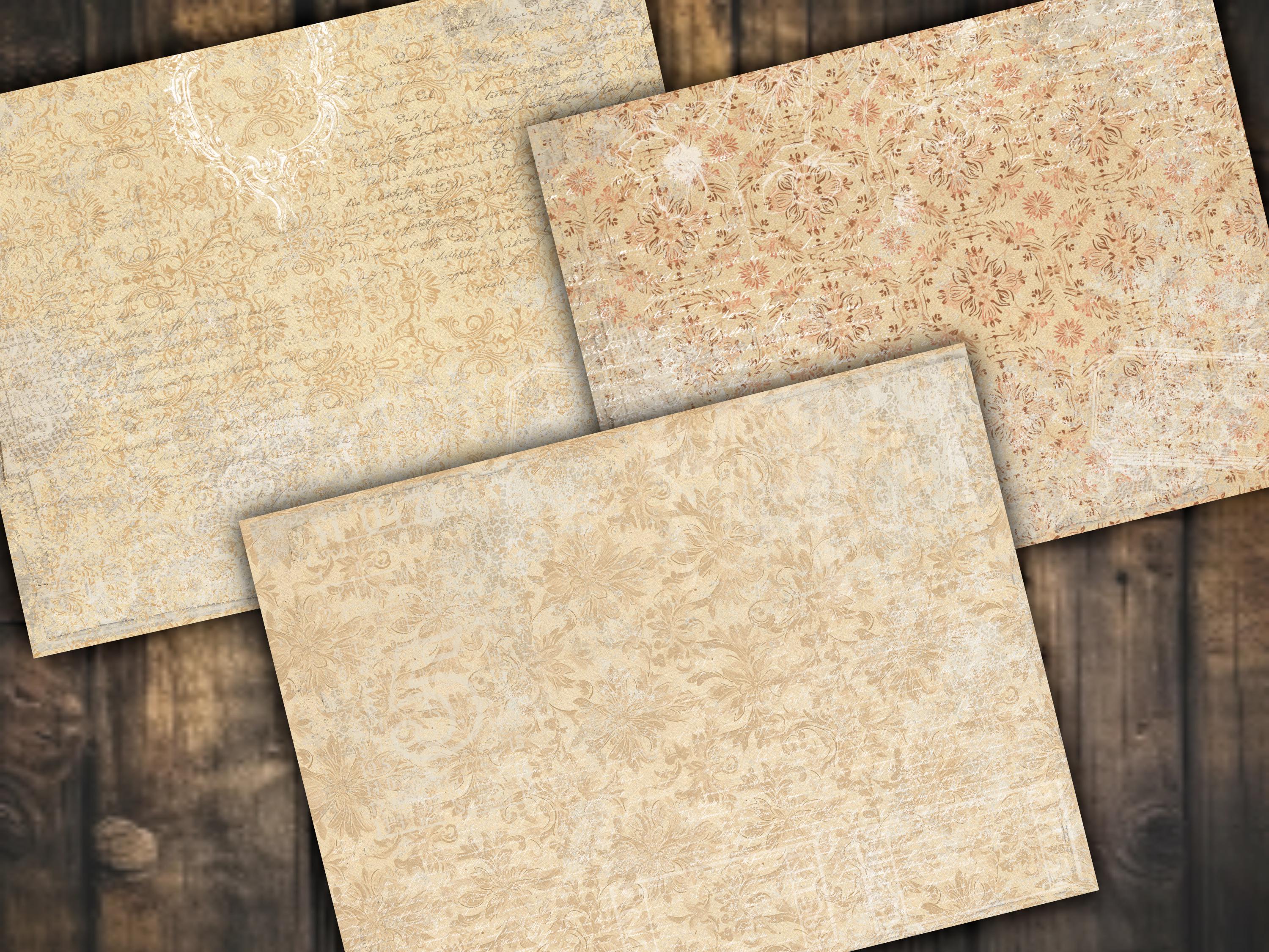 Digital Paper Pack Shabby Chik Junk Journal Scrapbook Kit Collage Sheet ...