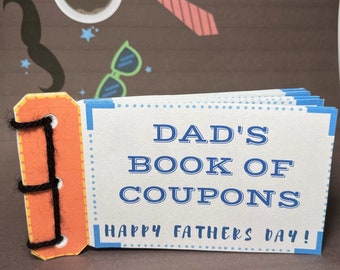 Father's Day Coupon Book, Printable Gift for Dad