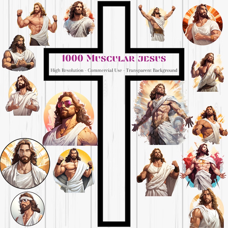 Pictures of Jesus Jesus Christ Clipart Bundle PNG, Svg Cricut Christian