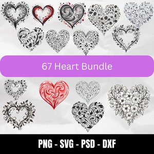 Paquete de Svg de corazón, Svg de corazón, Svg de corazón dxf, Svg de corazón abierto, Svg de corazón de garabato, Svg de corazón de boceto, Svg de amor, Svg de San Valentín, Psd, corazón Dxf Png