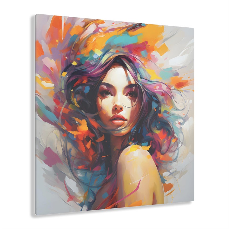 Colorful Woman Print Woman Face Printable Wall Art Painting Female Face