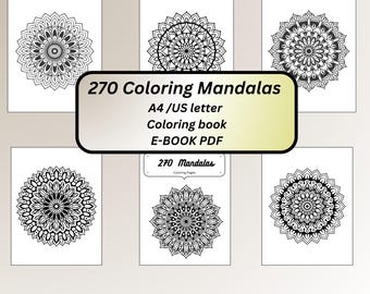 270 patrones básicos de mandalas: Arteterapia para colorear (Descargar PDF)