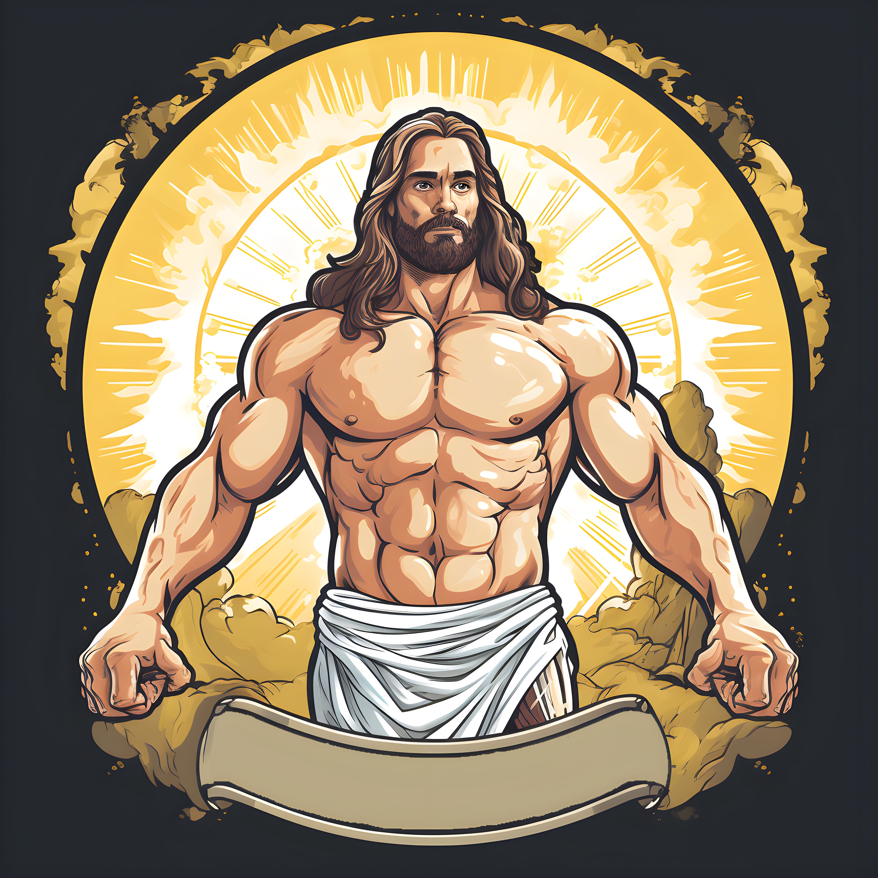Buff Jesus Clipart Bundle: Gym Prophet, Religious Art (SVG, PNG) - Etsy