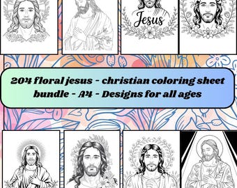 Kleurplaten Jezus bloemen: religieuze afdrukbare kunst (pdf-download)