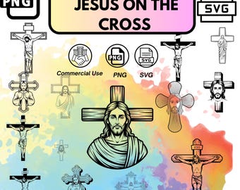 Jésus sur la croix SVG : décoration d'intérieur chrétienne, prêt pour la découpe Cricut