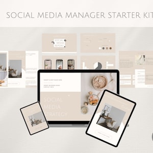 Social Media Manager Starter Kit | Social Media Manager Bundle | Social Media Manager Template | Canva Templates | Marketing Templates