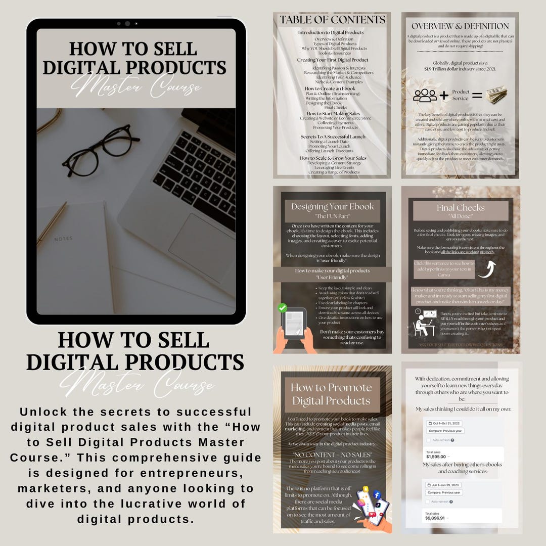 How to Create and Sell Digital Products Guide With Master Resell Rights ...