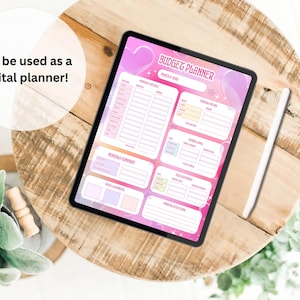 Pastel Budget Planner | Monthly Expense Tracker | Savings Goals | Debt Repayment | Financial Organizer | Digital Download PDF & PNG