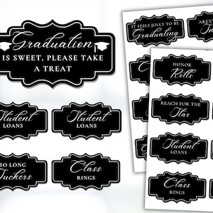 Graduation Candy Table Sign, Graduation Candy Label, Graduation Candy Buffet Printable, Graduation Candy Bar, Graduation Party Decorations