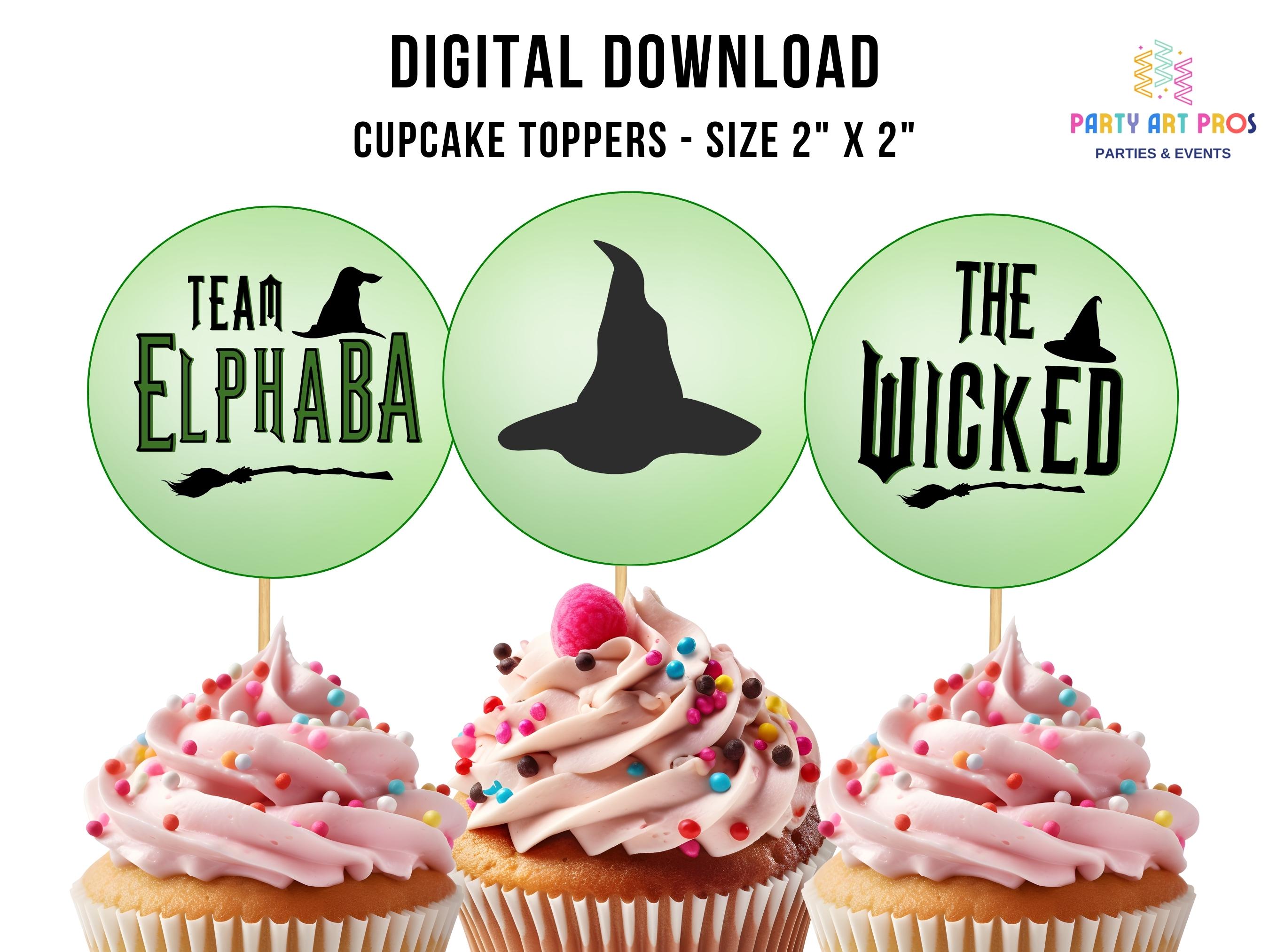 Hexen-Motiv Cupcake-Topper – 24 Stück, Rosa & Grün, Für Halloween- & Geburtstagspartys Mit Hexen- Oder Prinzessinnen-Thema