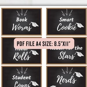 Graduation Candy Table Sign, Graduation Candy Label, Graduation Candy ...