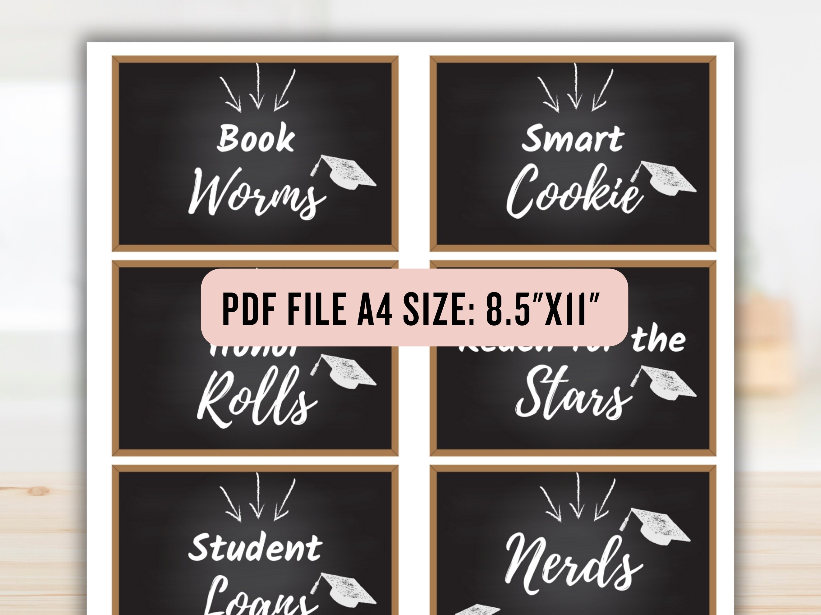 Graduation Candy Table Sign, Graduation Candy Label, Graduation Candy ...