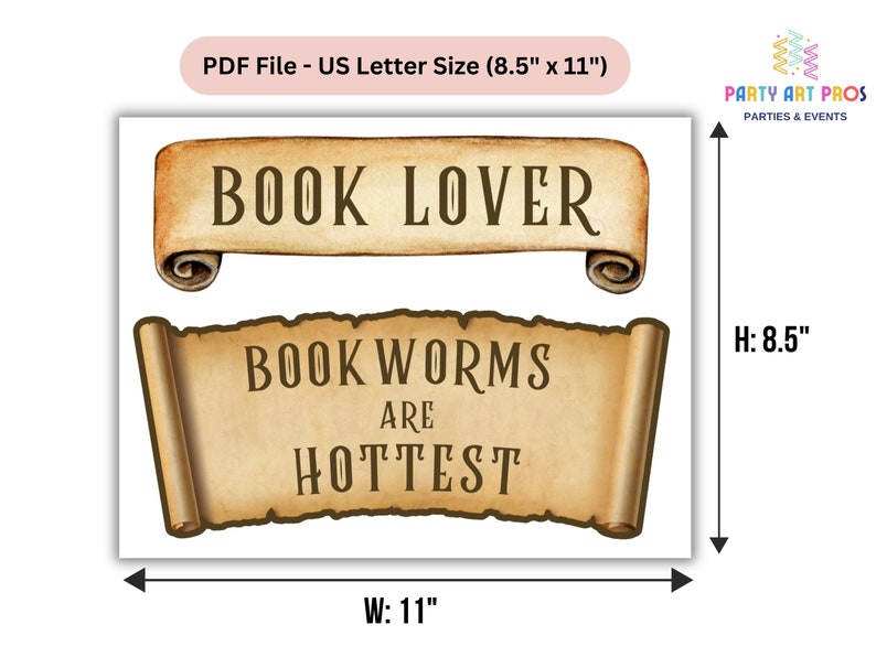 Book Lovers Day Party Photo Booth Props Printable, Book Club Party Photo Booth Props, Book Lovers Day Party Props, Book Fair Party Props
