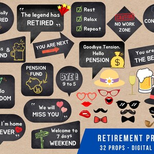 Office Photo Booth Props, Corporate Photo Booth Props, Office Party ...