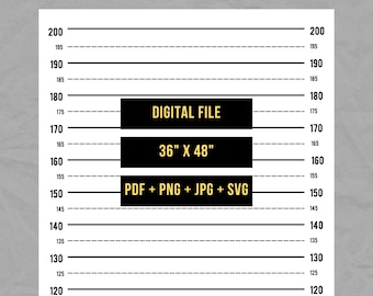 Criminal Mugshot Backdrop: Police Lineup Party Prop (Digital Download)