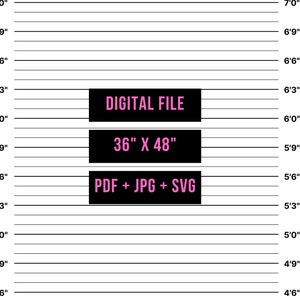 Mugshot Backdrop: Police Lineup Party Prop (36x48&quot; Digital Download)
