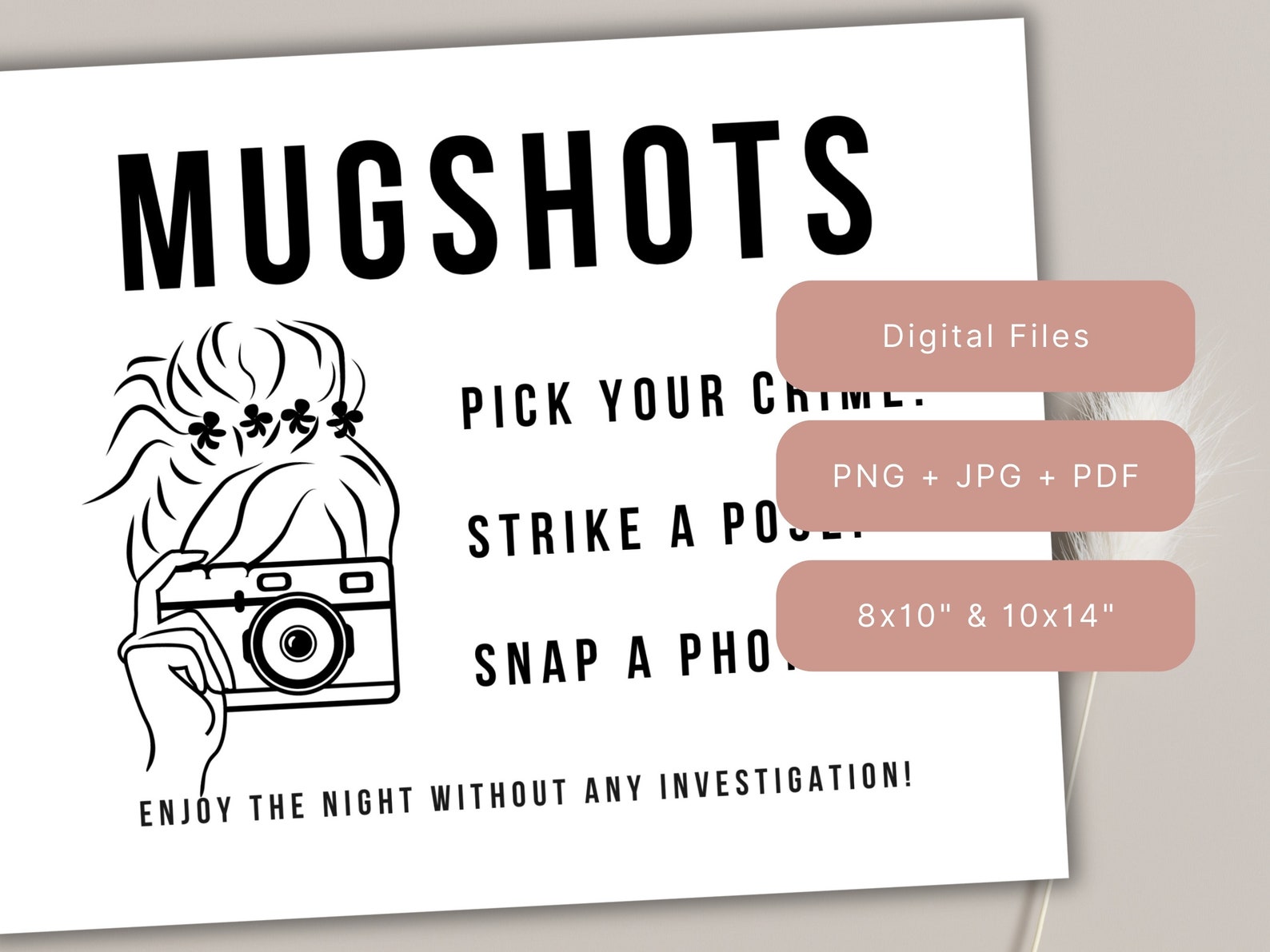 Mugshot, Mugshots Sign, Mugshot Table Sign, Mugshots Photo Booth Sign, Photo Booth Sign Mugshots ...