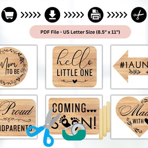 Rustic Baby Shower Photo Props Printable, Baby Shower Decorations, Baby Shower Photobooth Props, Baby Shower Props, Rustic Baby Shower Decor, Rustic Theme, Wooden Baby Shower Decorations