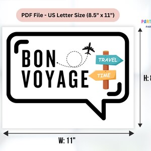 Printable Photo Prop For A Bon Voyage