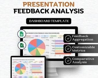 Rastreador de feedback de apresentação de vendas: modelo Excel e Planilhas Google (download digital)