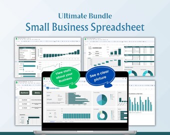 Small Business Spreadsheet: Personalized Bookkeeping, Inventory, Profit & Loss (Excel)