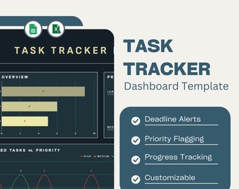 Task Tracker Excel Template - Etsy Australia