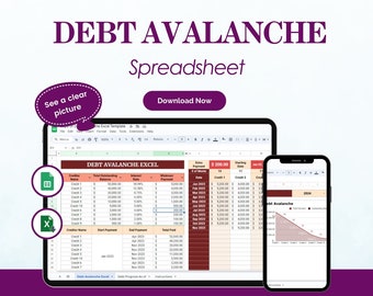 Debt Avalanche Spreadsheet: Excel & Google Sheets Template