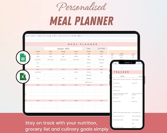 Customizable Meal Plan Template: Google Sheets Calorie Calculator (Digital Download)