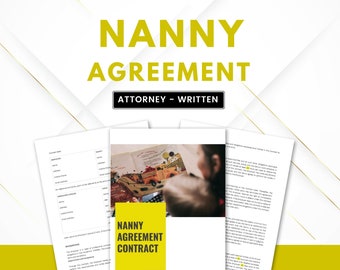 Editable Nanny Agreement Template: Attorney-Drafted Contract (Word & Google Docs)