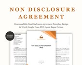 Business NDA Template: Editable Non Disclosure Agreement (Digital Download)