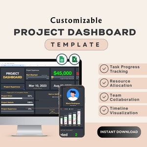 Excel Project Dashboard Template, Strategic Decision Making, Task Tracker Spreadsheet, Excel Project Management, Project Tracker