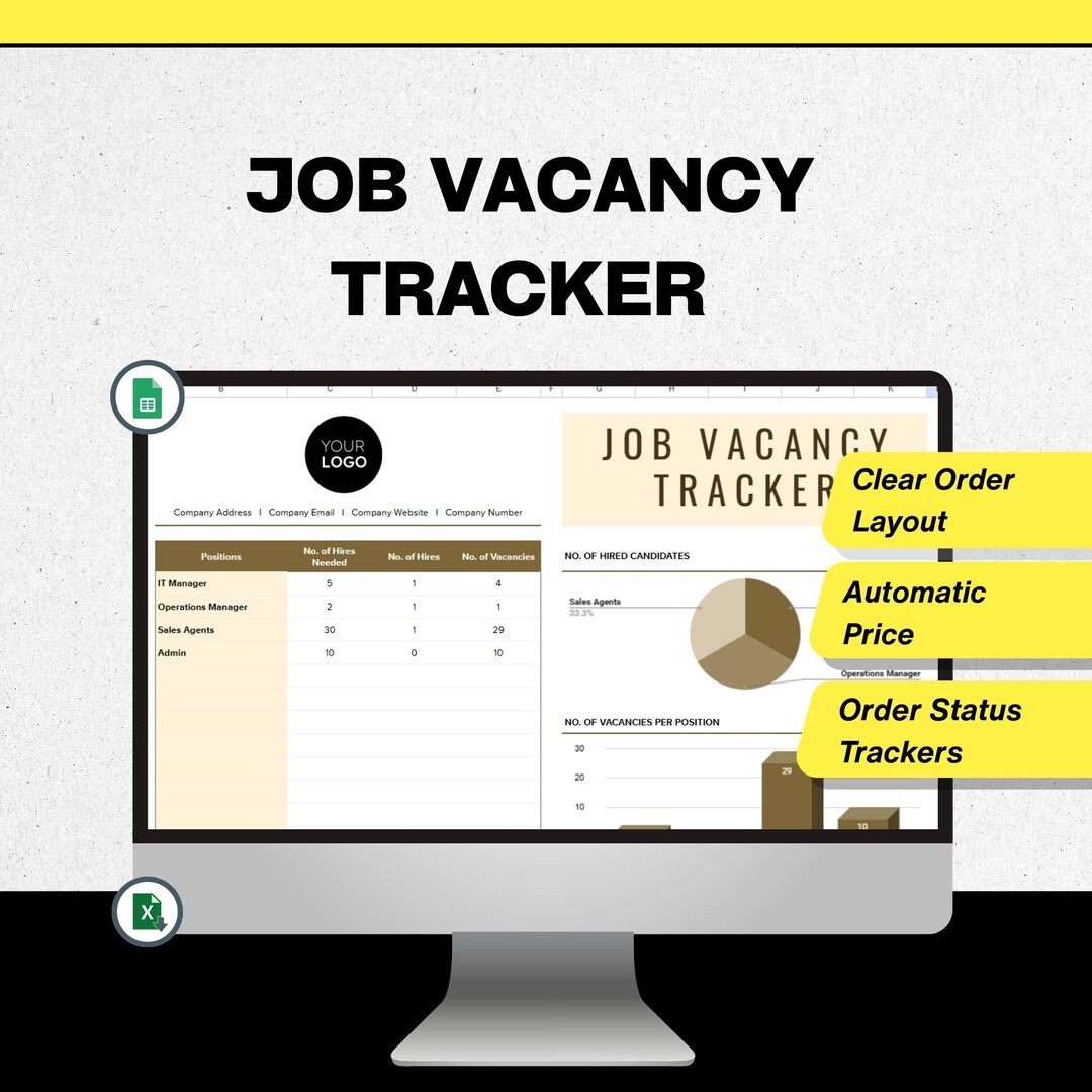 Job Vacancy HR Template, Open Requisition Tracker, Job Application ...
