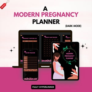 Digital Pregnancy Planner | Printable Pregnancy Journal | Canva Template | Memory Book | Hospital Bag Checklist l Newborn Planner | Editable