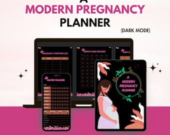 Digital Pregnancy Planner: Tracker, Journal, Checklist (Editable)