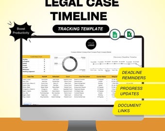 Legal Case Timeline Template: Law Firm Case Management (Google Sheet & Excel)