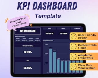 KPI Dashboard Template: Business Analytics Tool (Excel & Google Sheet)
