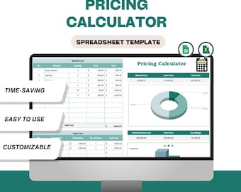 Pricing Calculator Excel Template: Cost Estimation for Small Business (Digital Download)
